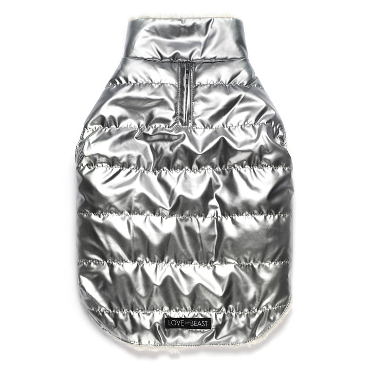 LoveThyBeast - Metallic Puffer Vest, Silver